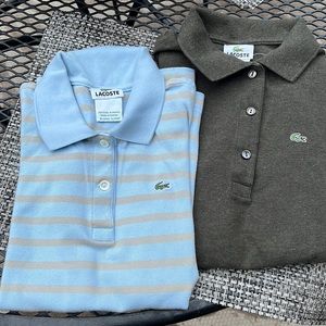 Two women’s  LaCoste  polo shirts
